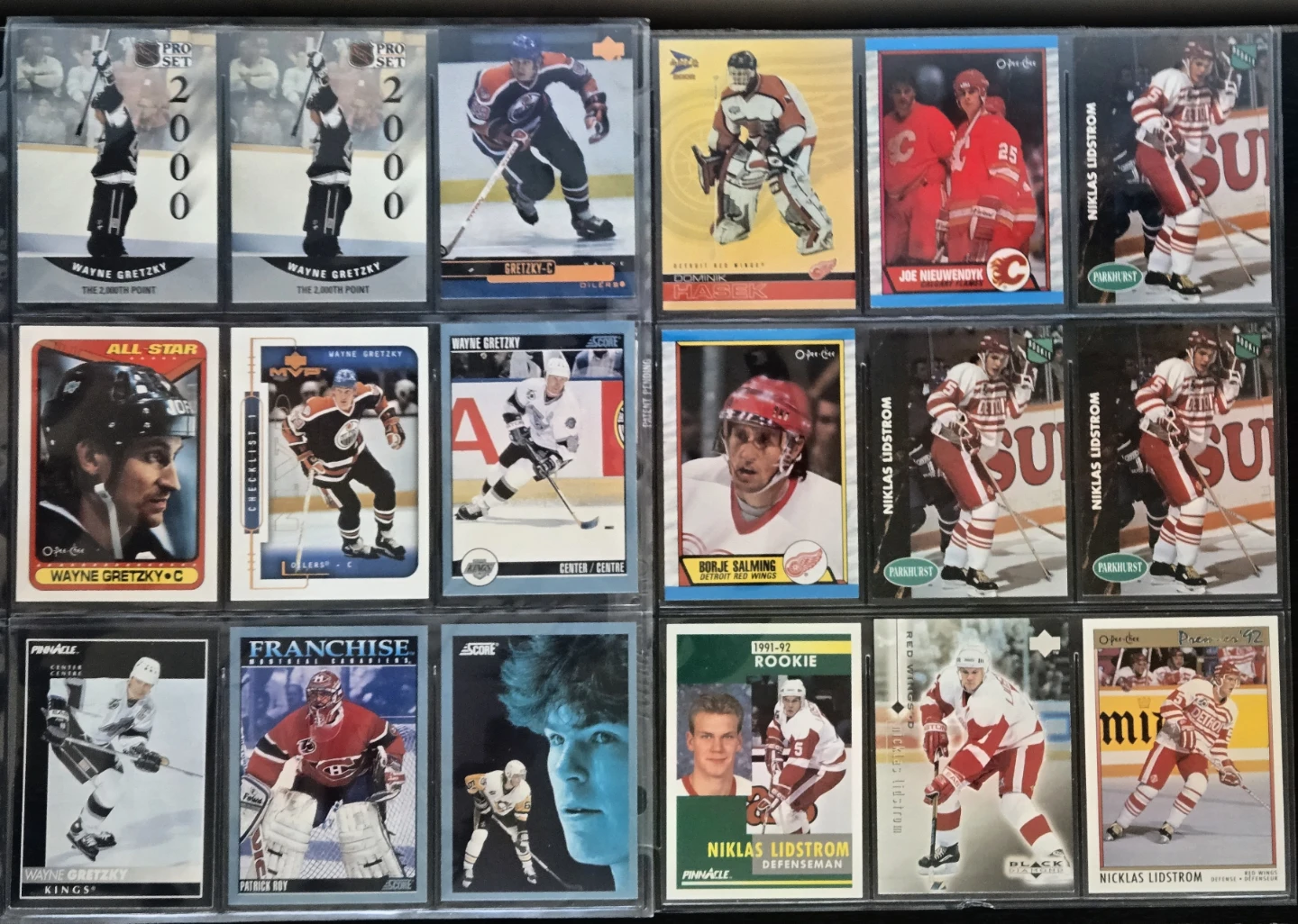 135 Card Lot, Gretzky, Jagr,  Lidstrom Rookies & Stars