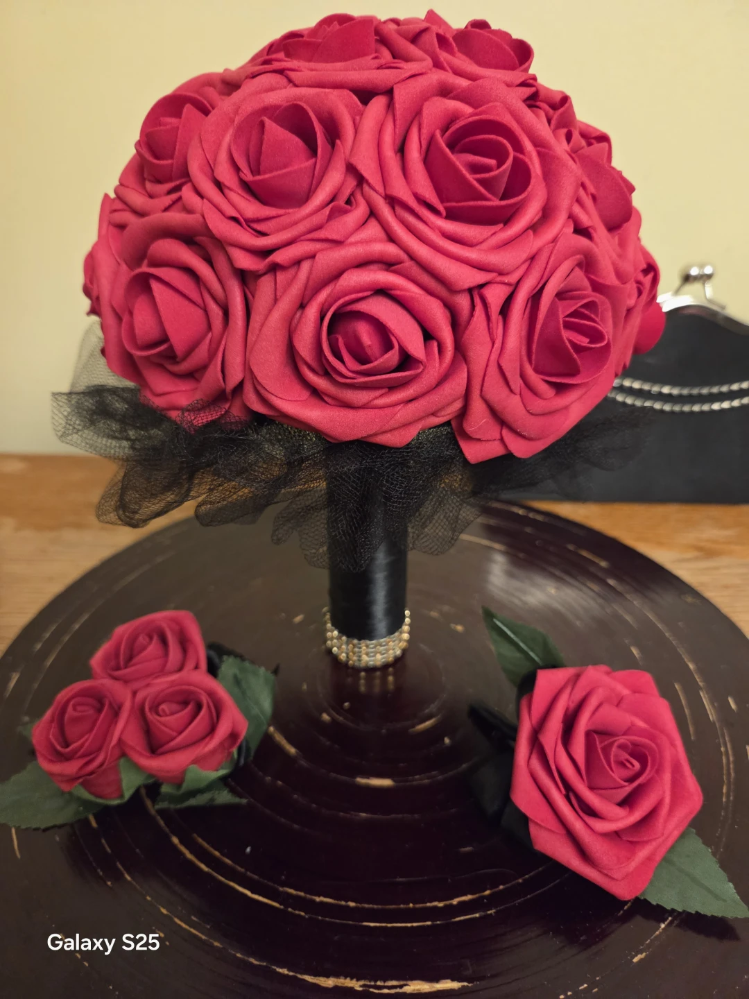 Wedding quincenera Bouquet with Tiara and Jewelry Set - photo 2