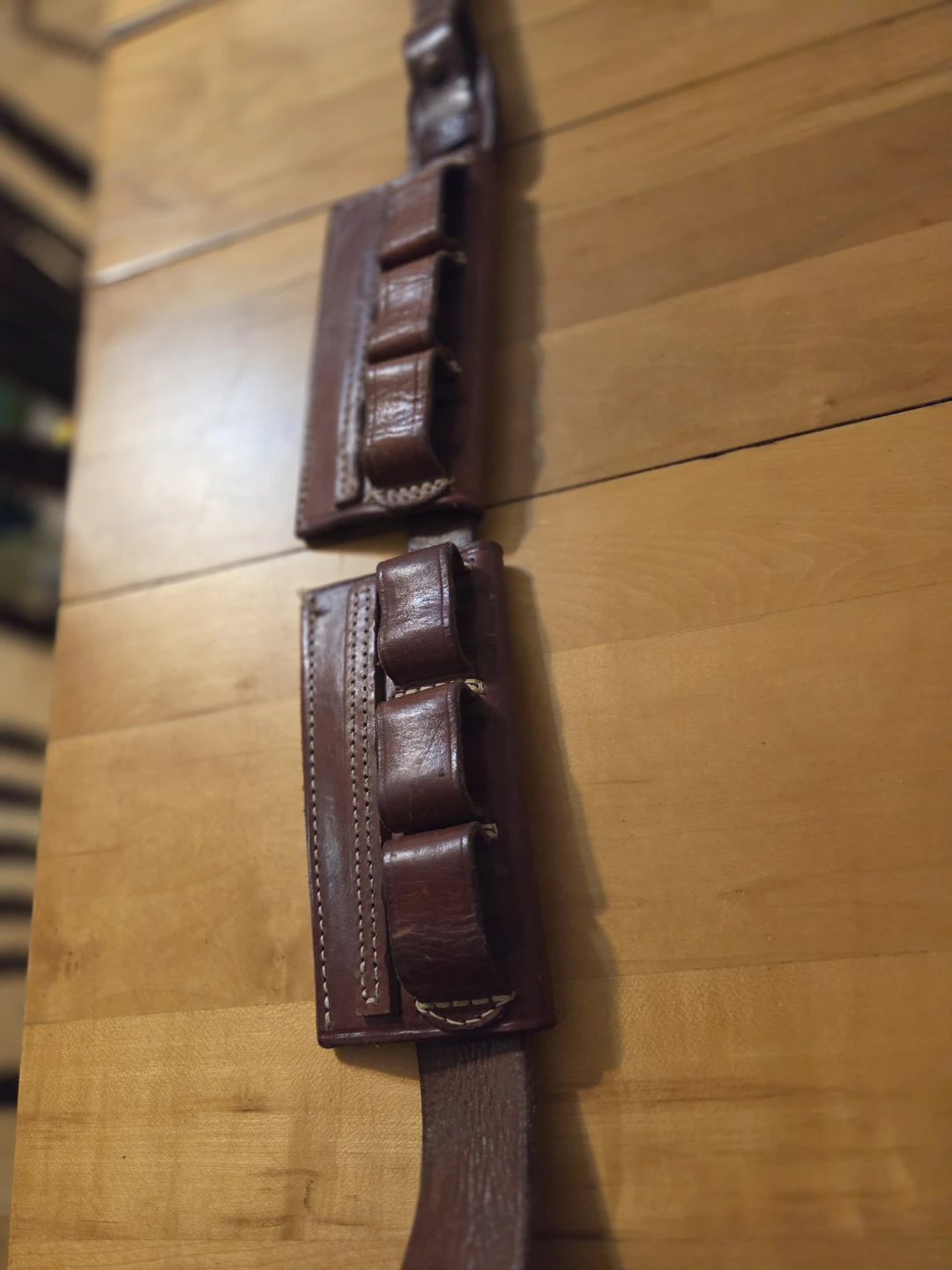 Vintage Leather shotgun shell Belt Holder
