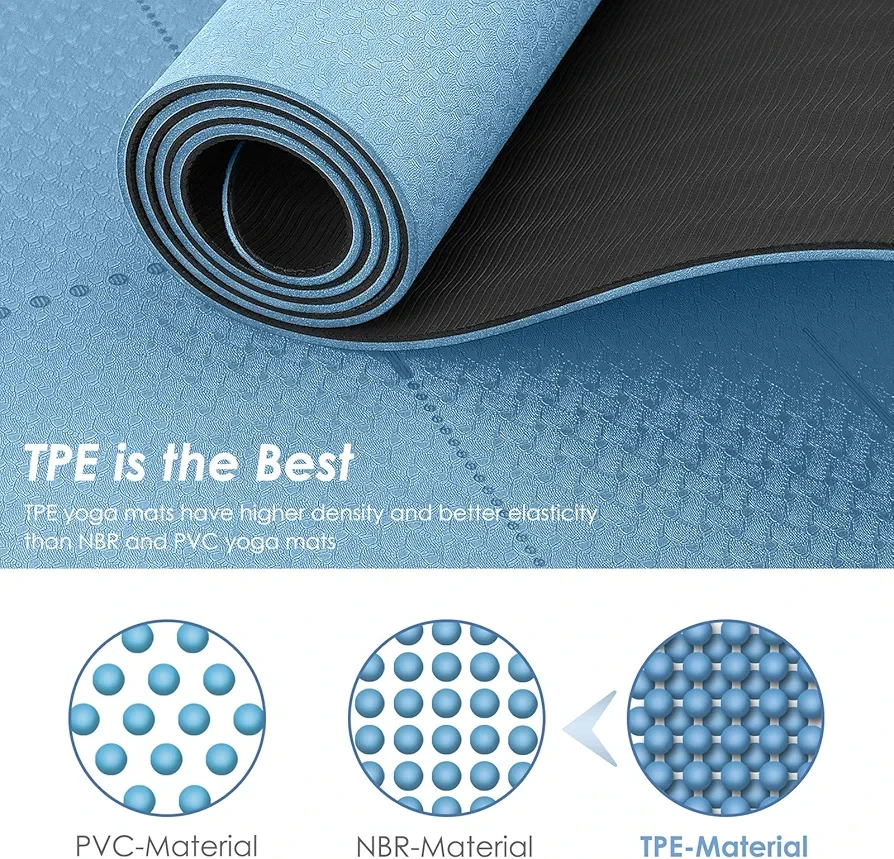 Homtiky Light Blue Yoga Mat - photo 3