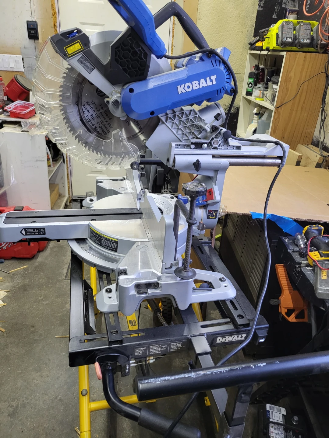 Kobalt 12" Dual Bevel Sliding Compound Miter Saw with Stand