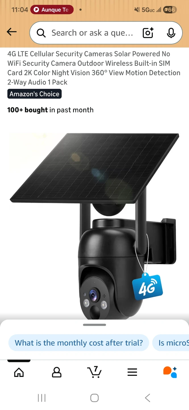 Cetey 4G LTE Cellular Outdoor Smart PTZ Solar Camera