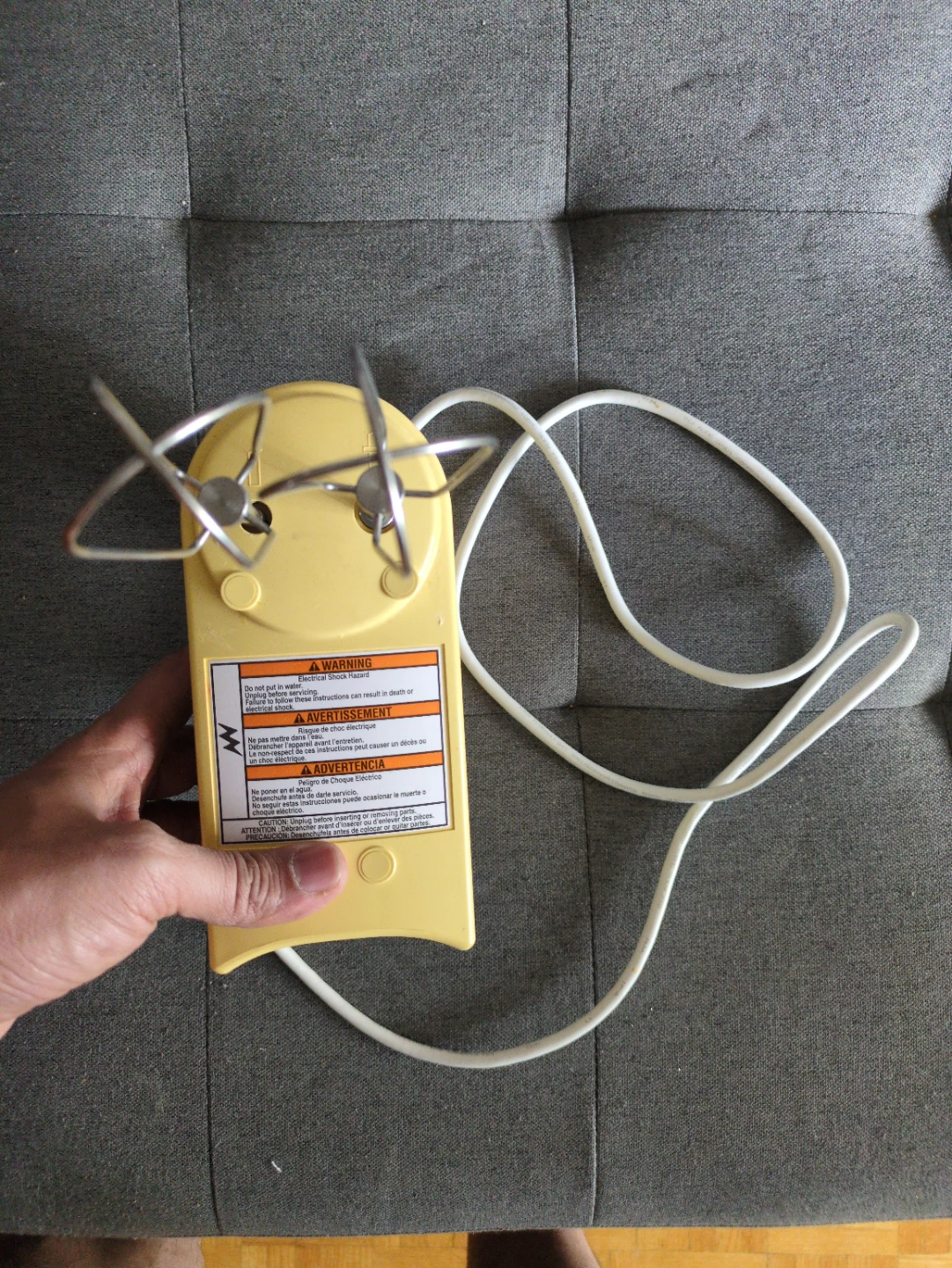 Yellow Handheld Mixer with 5 Speeds - photo 2