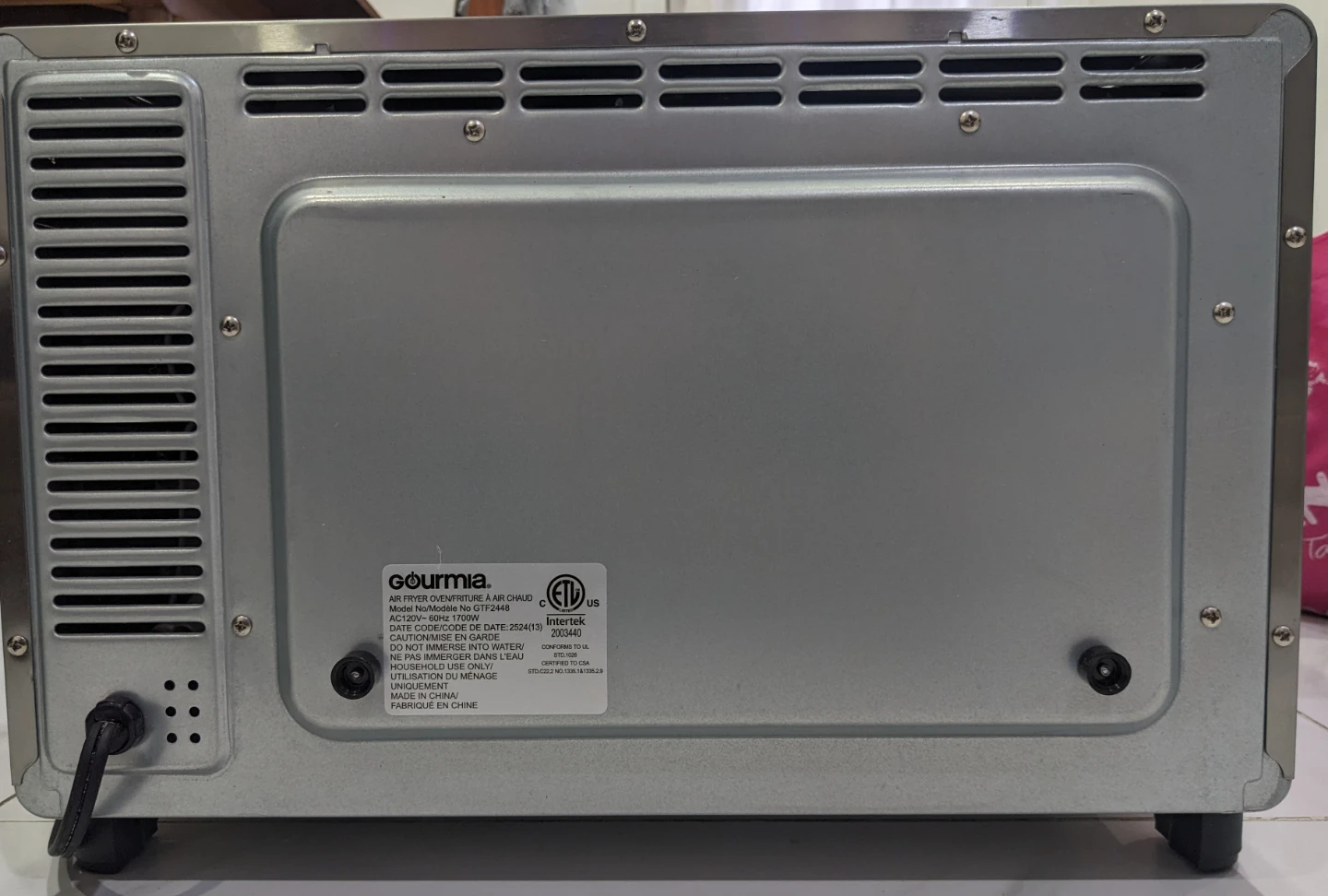 Gourmia Air Fryer Toaster Oven  GTF2448