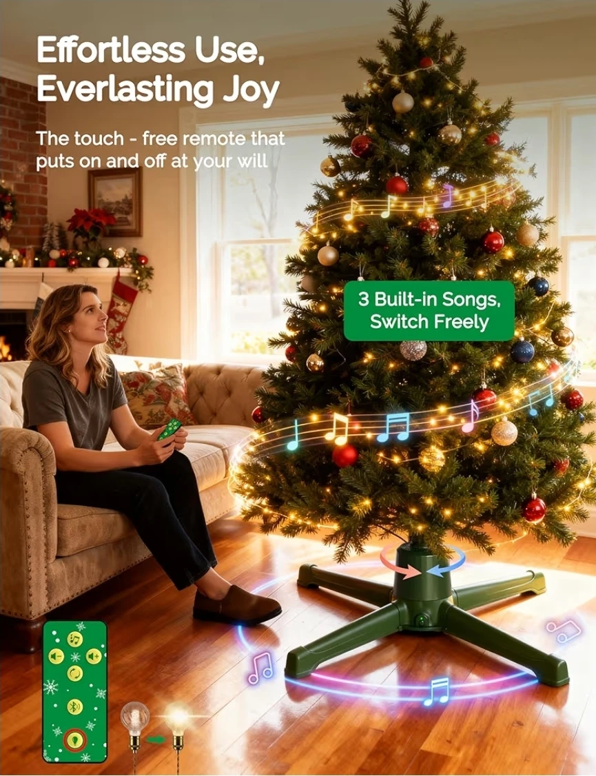 Rotating Christmas Tree Stand with Music and Remote - photo 3