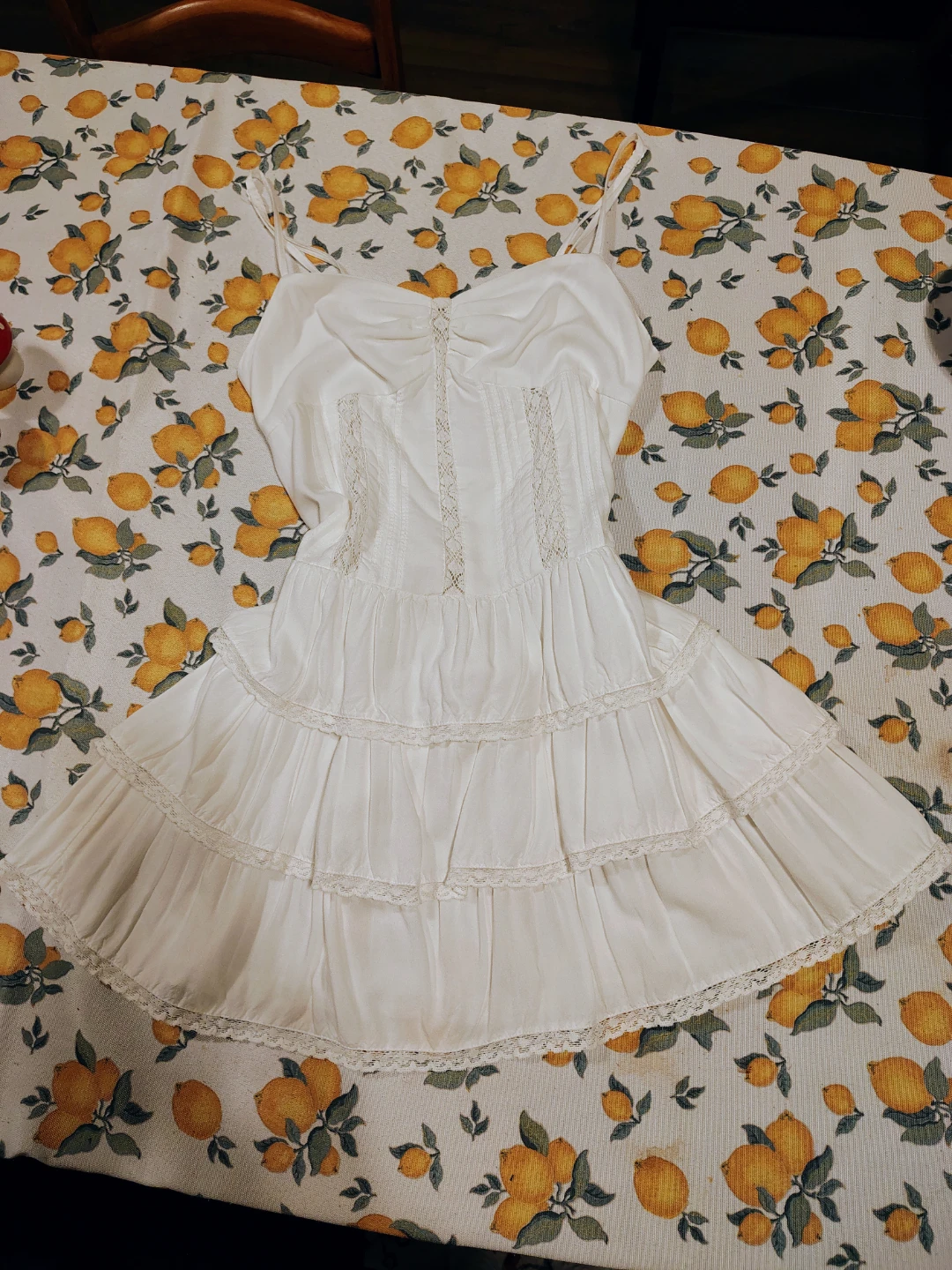 White Smocked Babydoll Dress - size small
