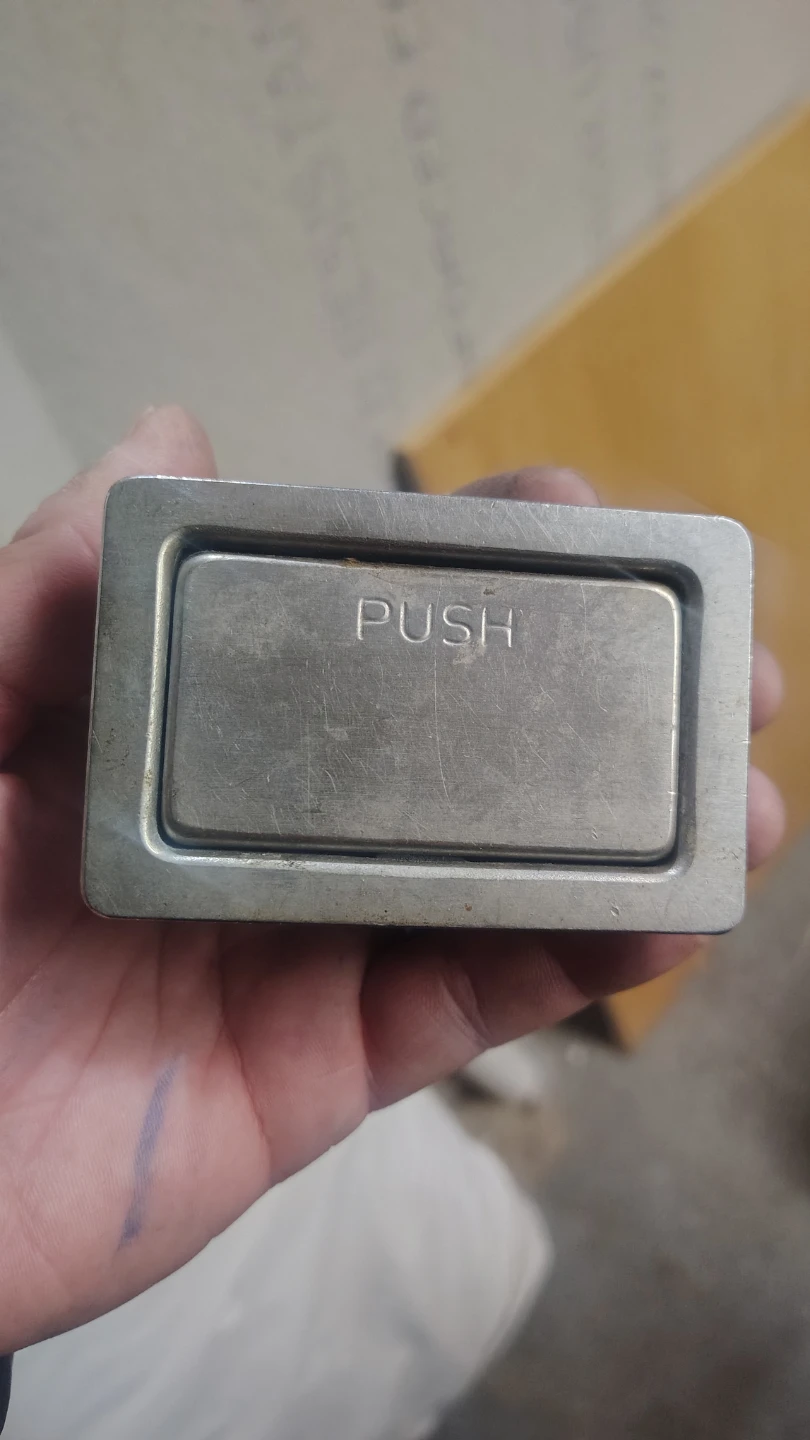 Vintage Metal Push Ashtray