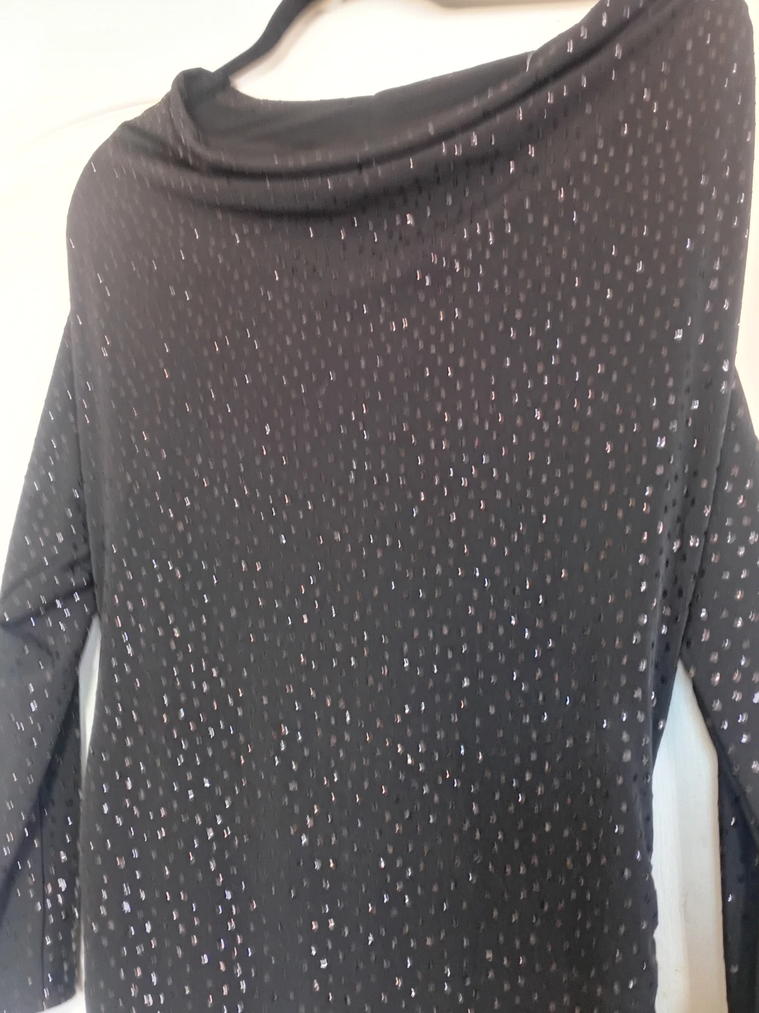 Black sequined long-sleeve top Guess Dress