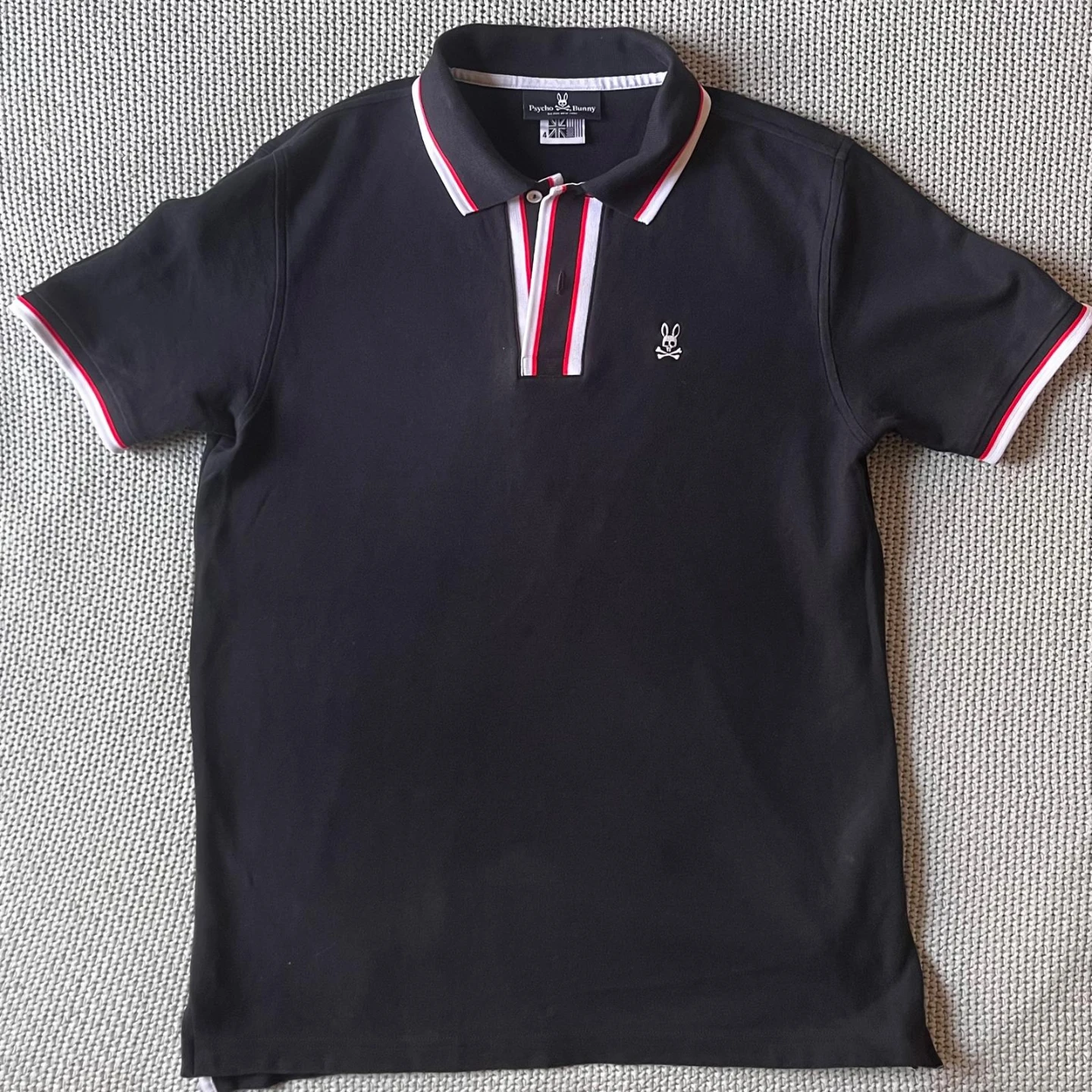 Psycho Bunny Black Polo Shirt Size 4