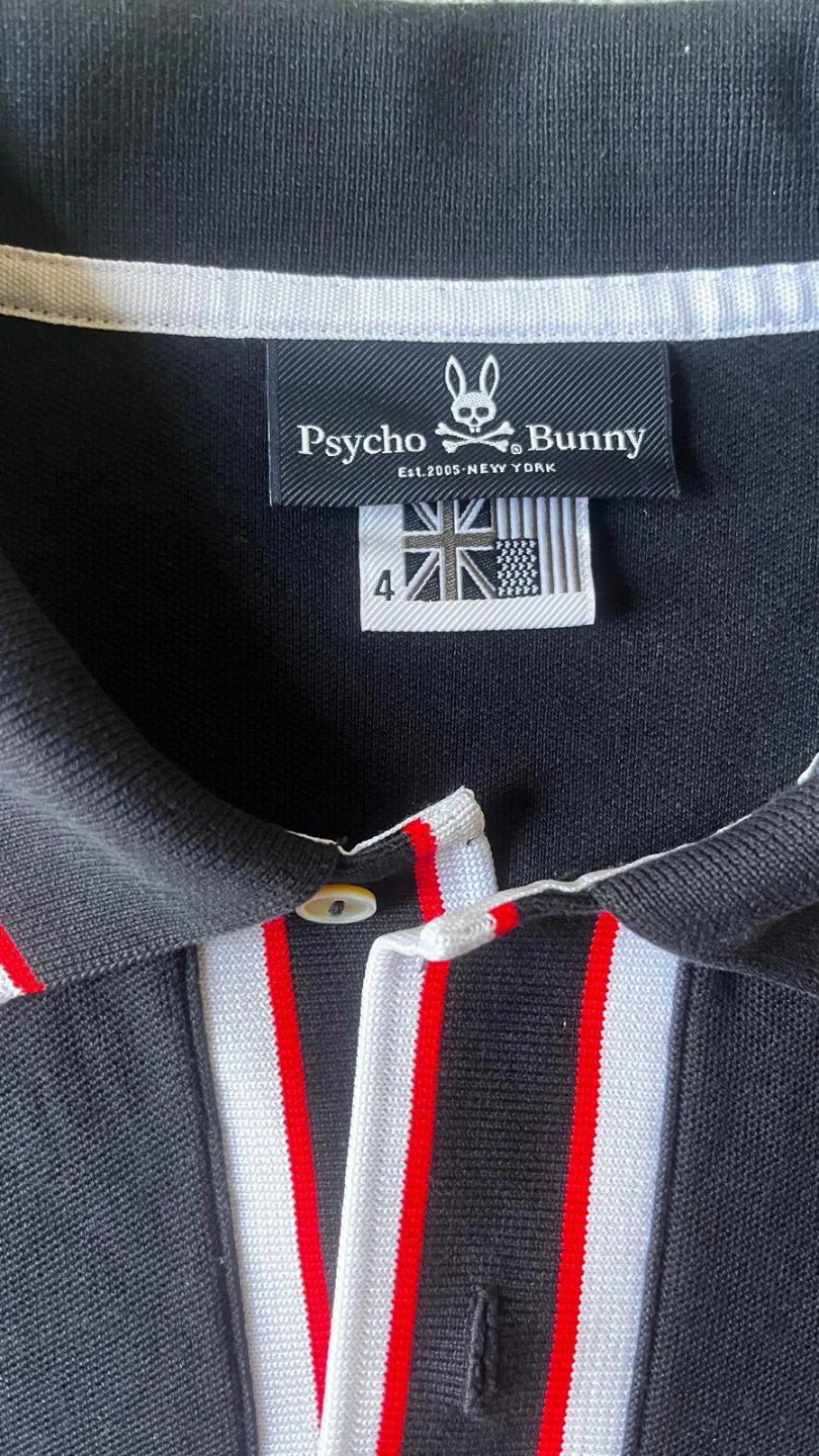 Psycho Bunny Black Polo Shirt Size 4 - photo 3