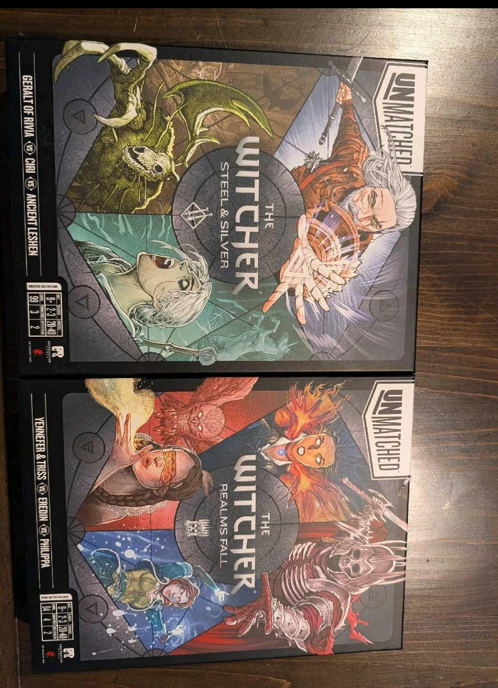 The Witcher Unmatched Board Game Steel & Silver and Realms Fall