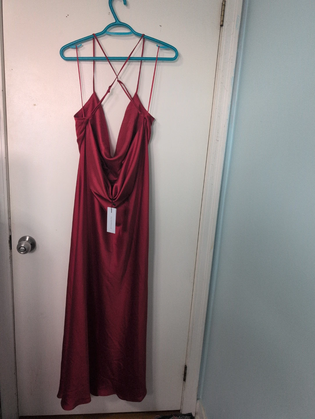 Satin Cowl Neck Maxi Dress - photo 2