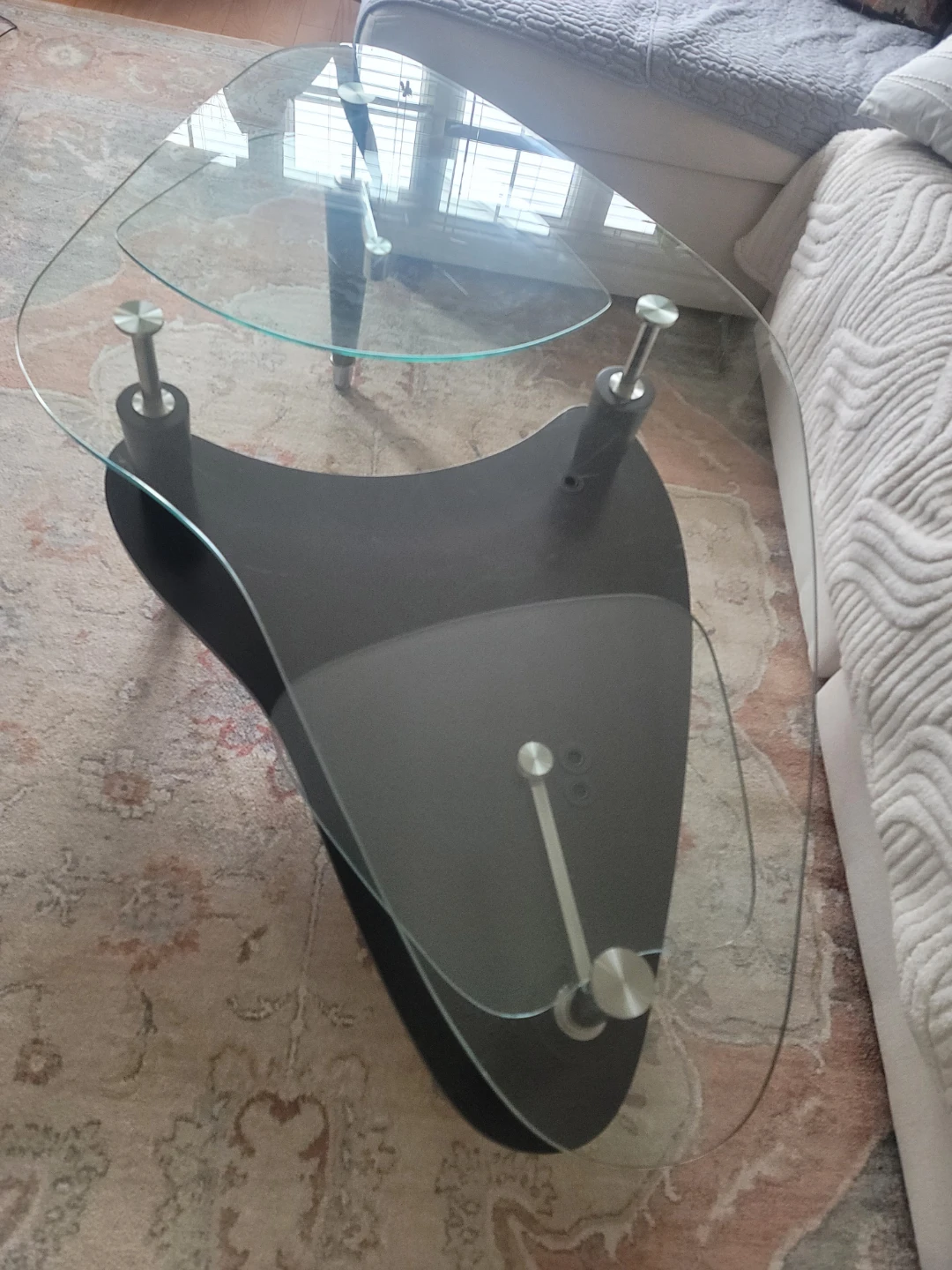Modern Glass and Black Coffee Table - photo 2