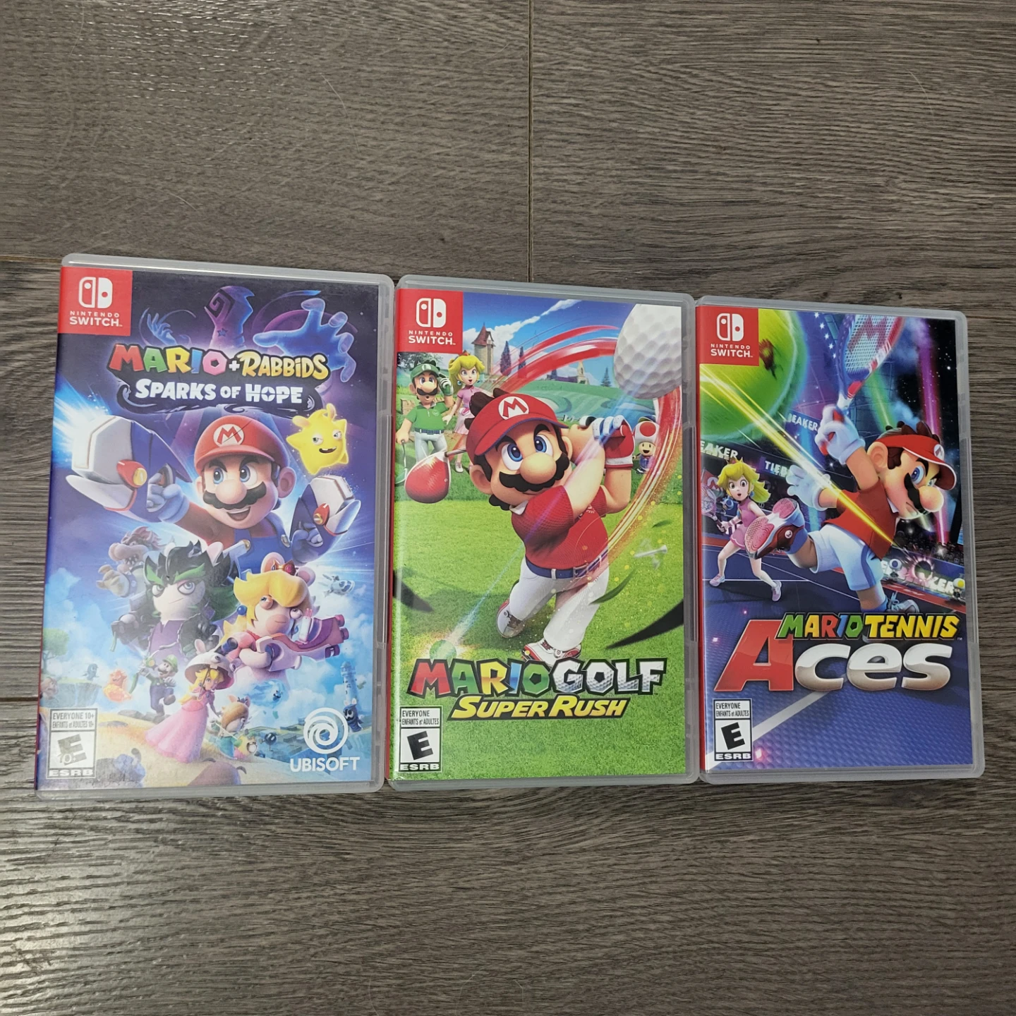 Nintendo Switch Games: Mario + Rabbids Mario Golf Mario Tennis