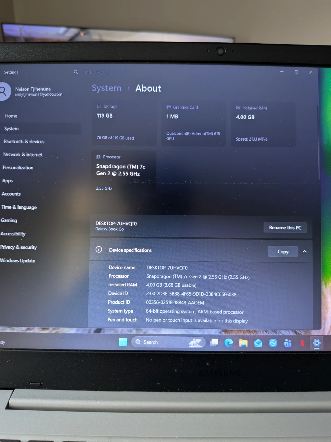 Samsung Galaxy Book Go Laptop
