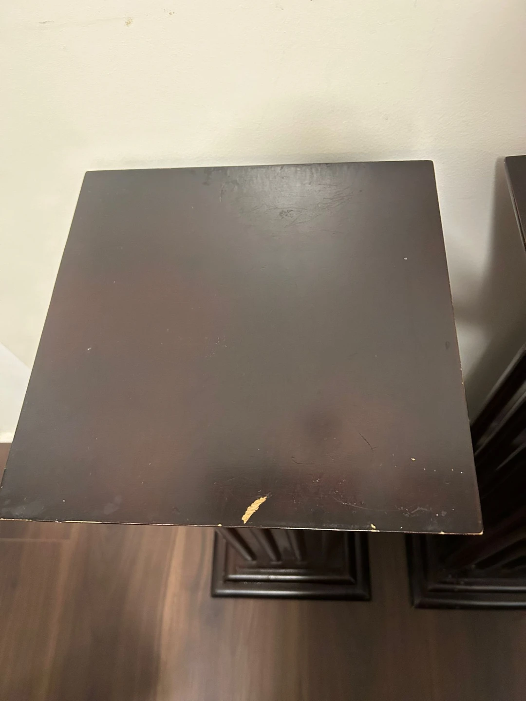 Pair of Dark Brown Pedestal Plant Stands - photo 3