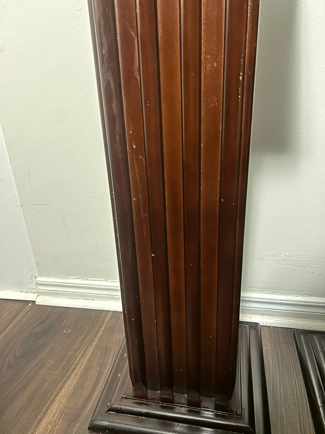Pair of Dark Brown Pedestal Plant Stands - photo 4