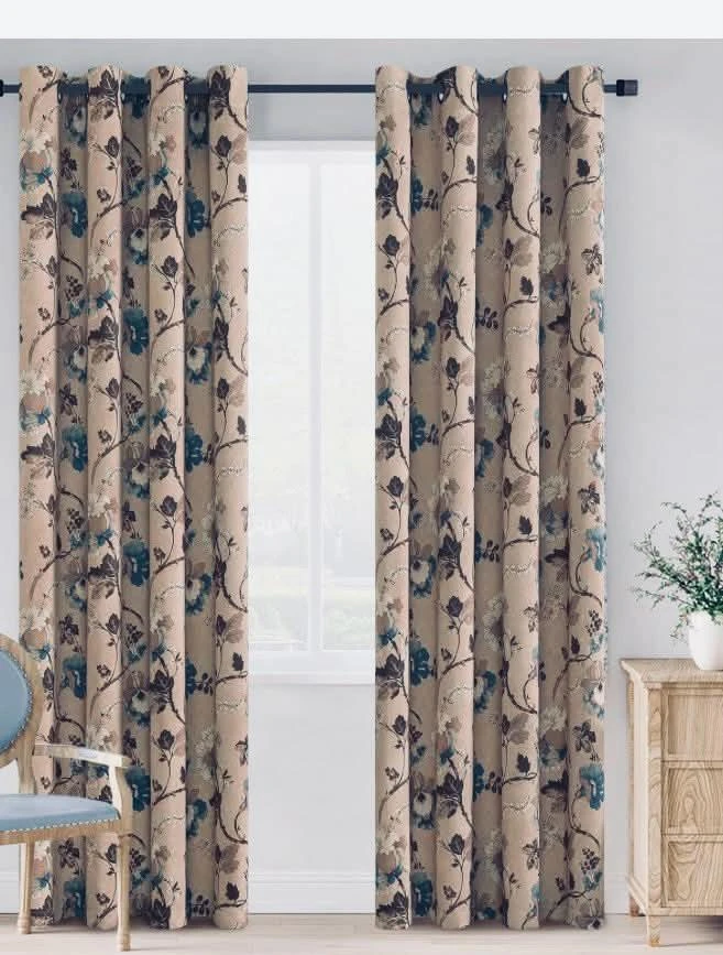 Floral Print Grommet Curtains - photo 5