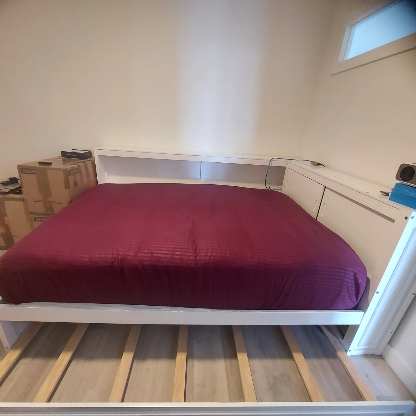 Double Storage Bed with Trundle and new double size mattress - photo 4