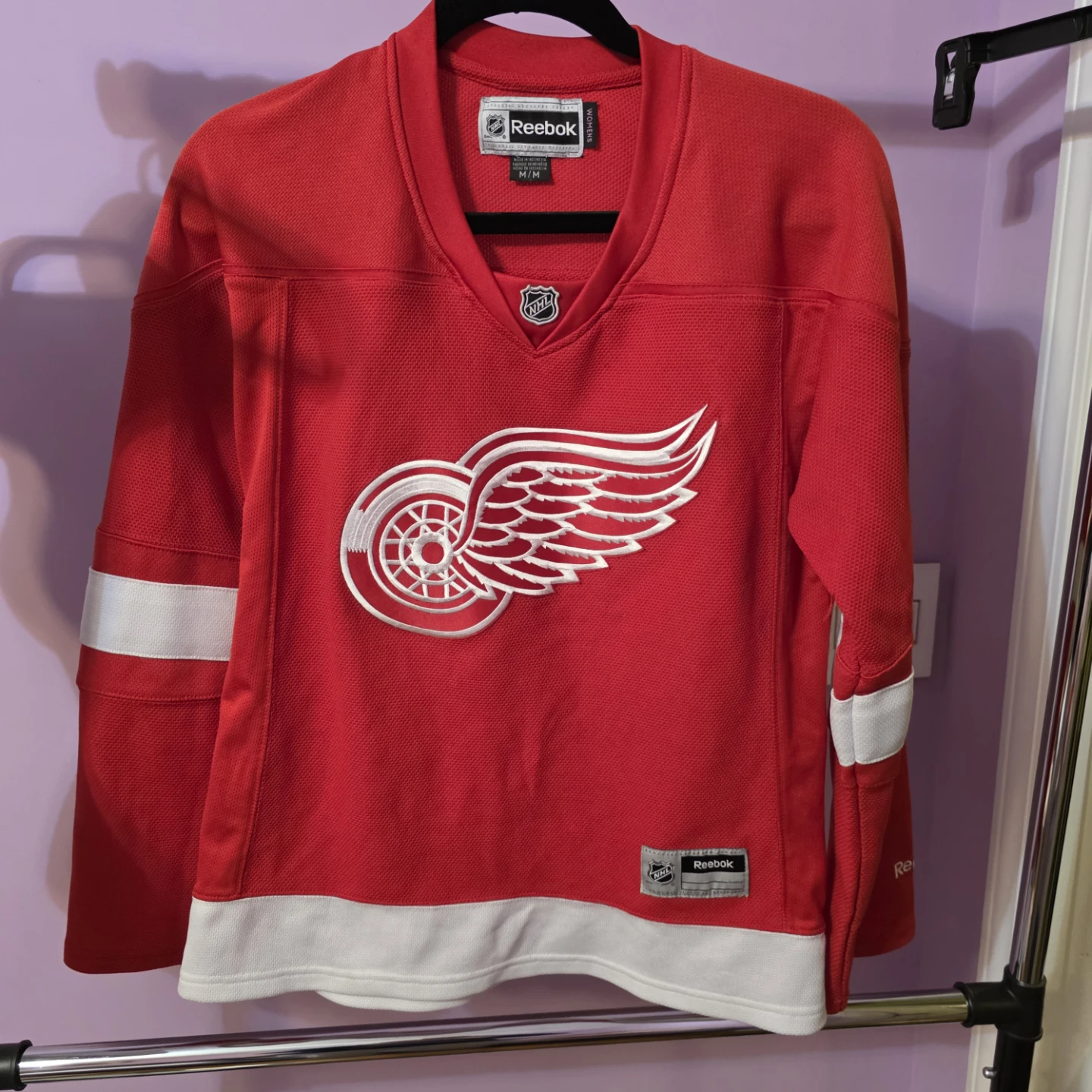 Reebok Detroit Red Wings Hockey Jersey Womens M/M