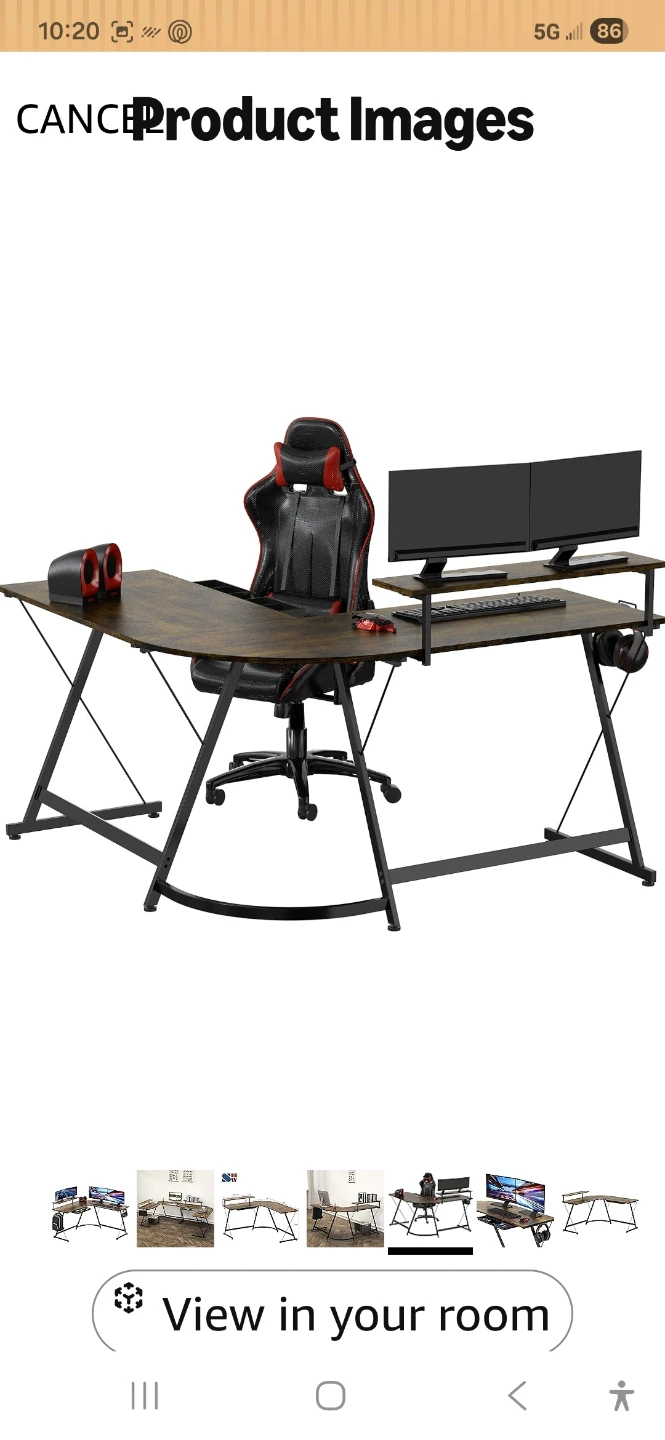 L-Shaped Gaming Desk with Riser - photo 3