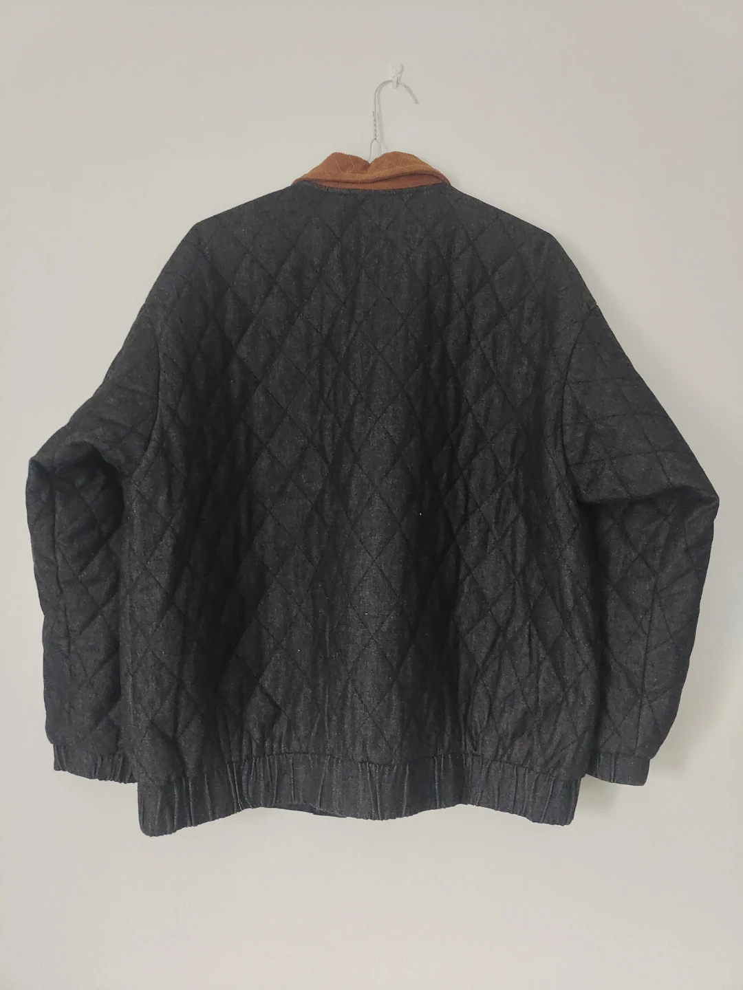 Quilted Bomber Jacket with Corduroy Collar - photo 2