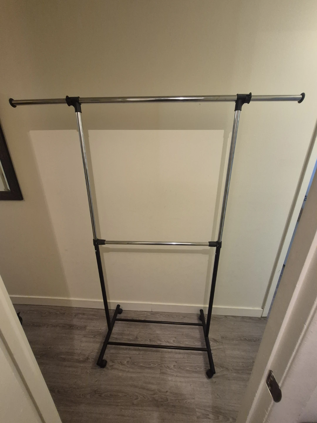 Rolling Garment Rack with Double Bars