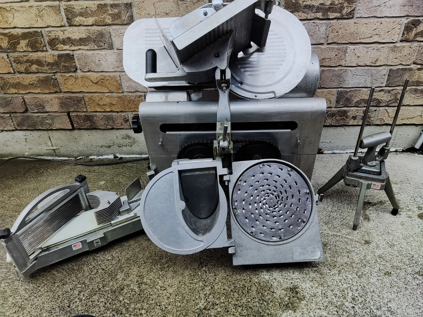Commercial Meat Slicer with Grater Attachment
