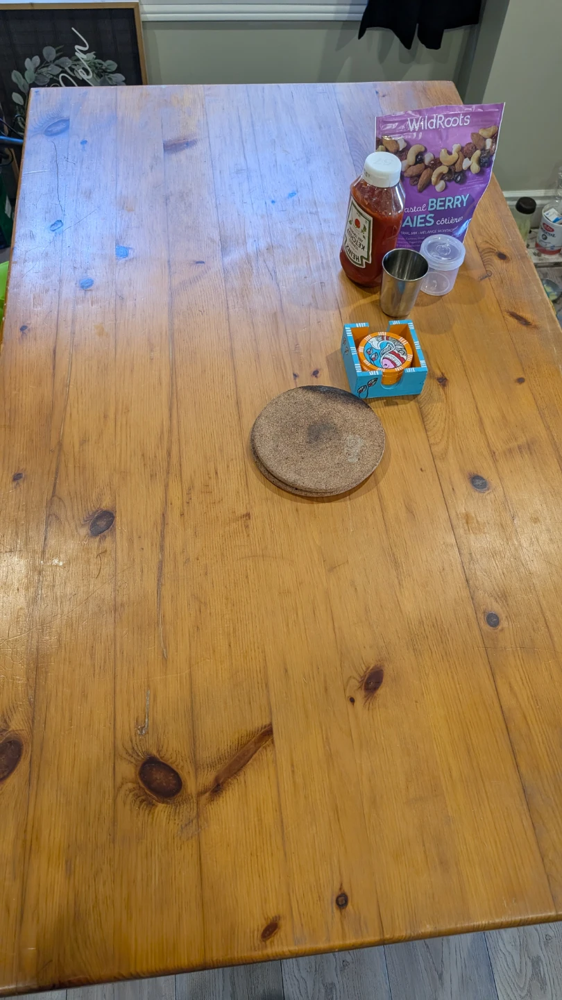 Dark Wood Dining Chair with 4 Beige Seats - photo 5