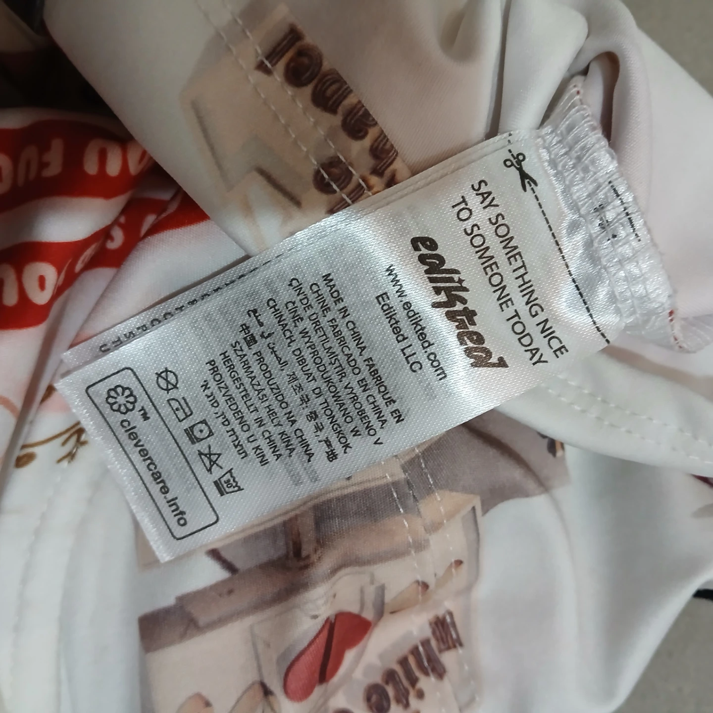 Edikted White Graphic Corset Top - photo 4