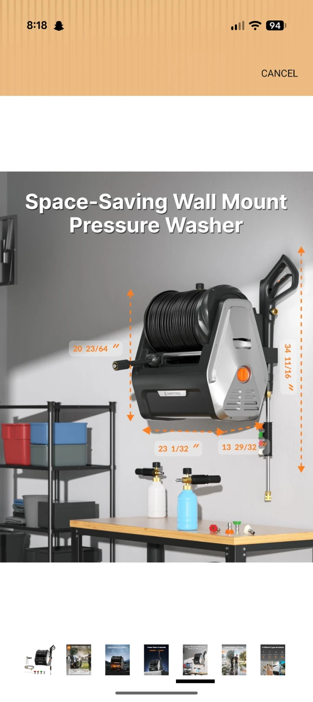Giraffe Tools Retractable Pressure Washer Hose Reel - photo 5