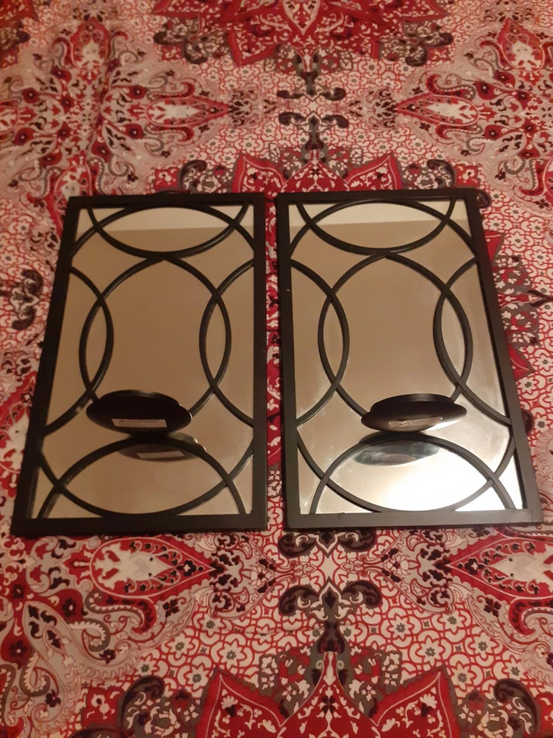 Set of 2 Wall Sconces with Mirrors