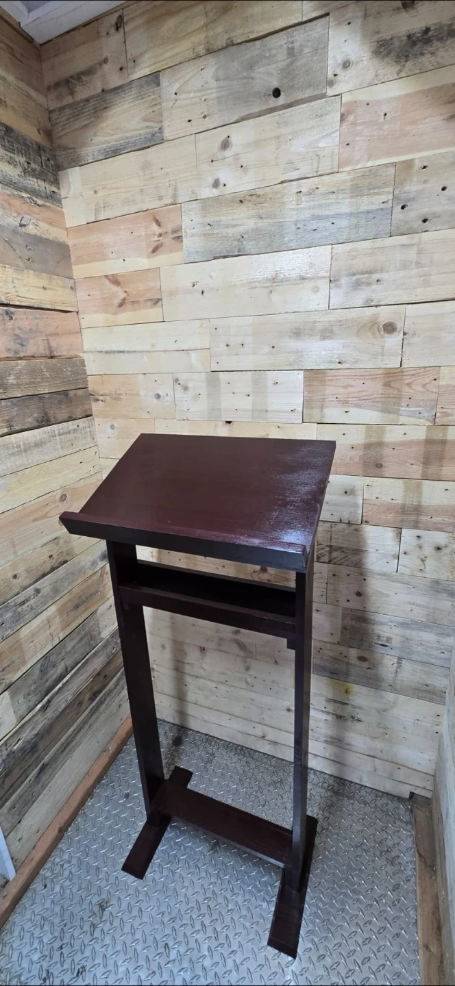 Dark Wood Lectern Stand