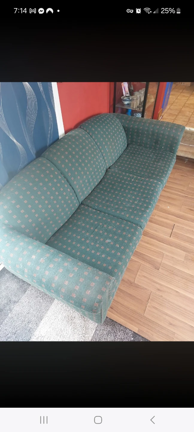 Green Sofa with Pattern - photo 2