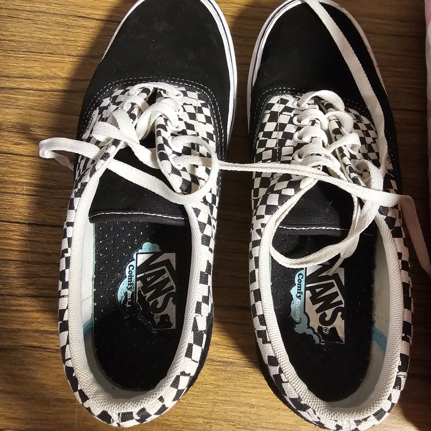 Vans Comfycush Era "Tear Check" Black/True White Sneakers Size 9 - photo 3