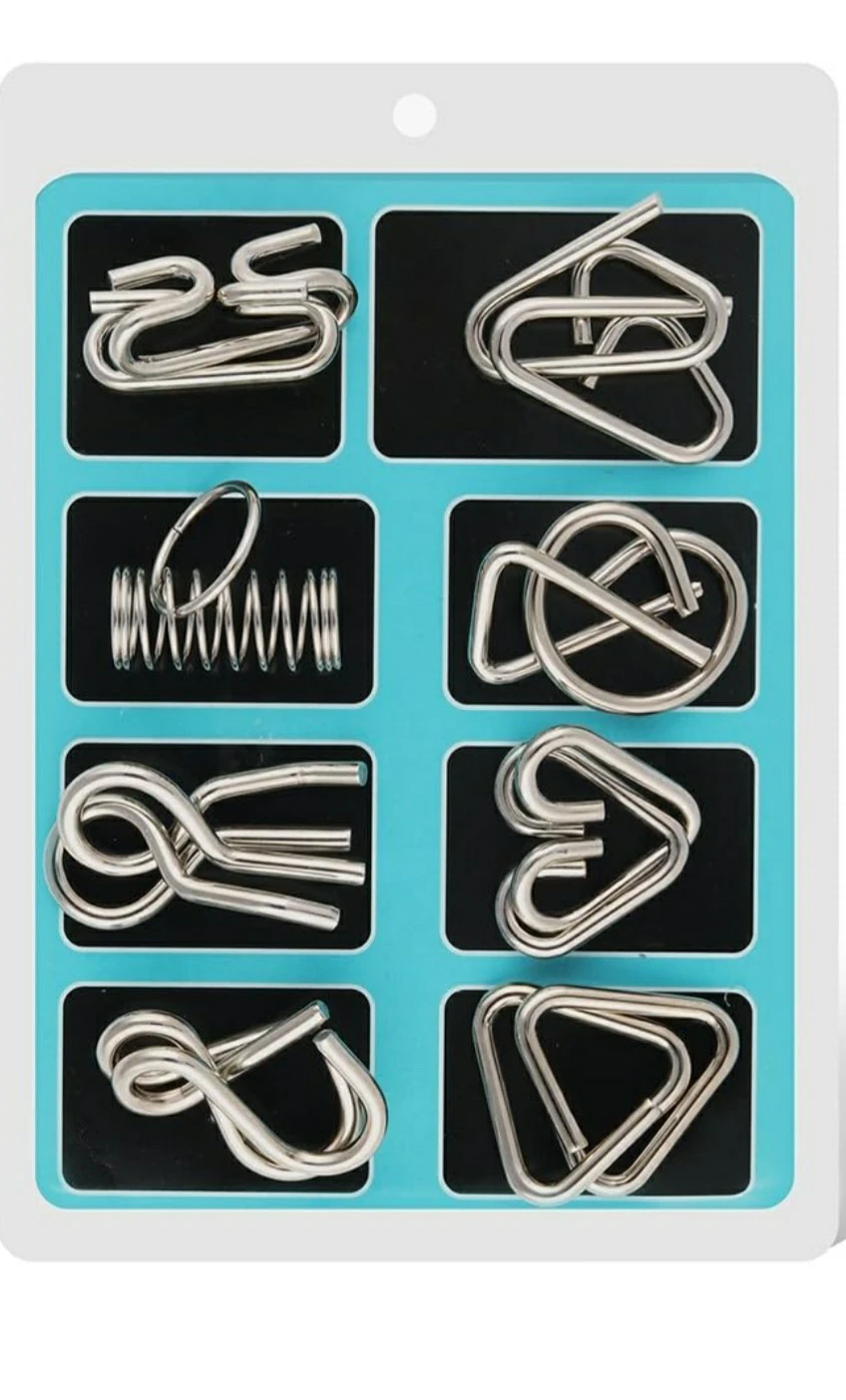 Metal Wire Puzzles Set 🌱 - photo 3