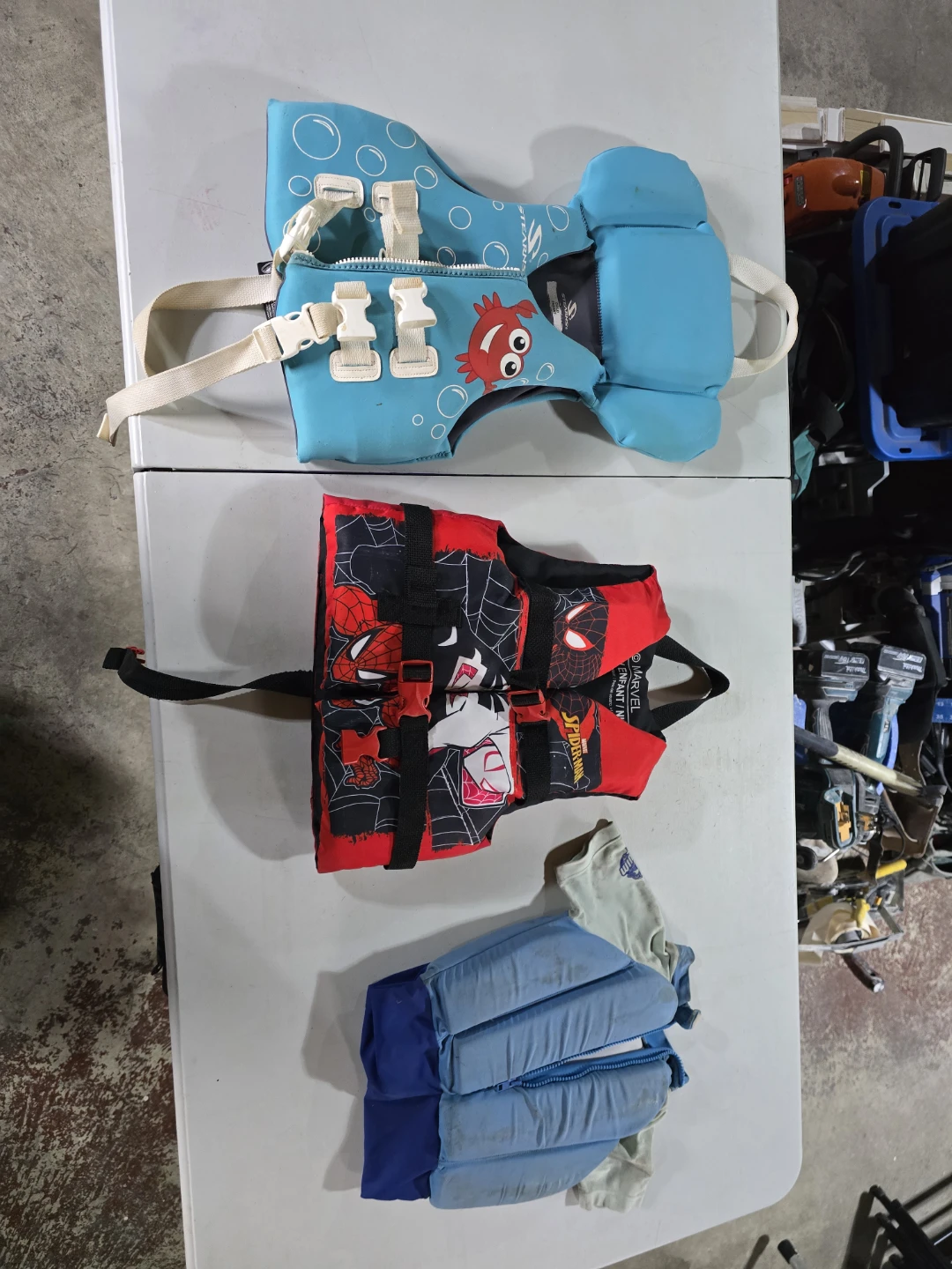 Spiderman and Blue Kids Life Jackets