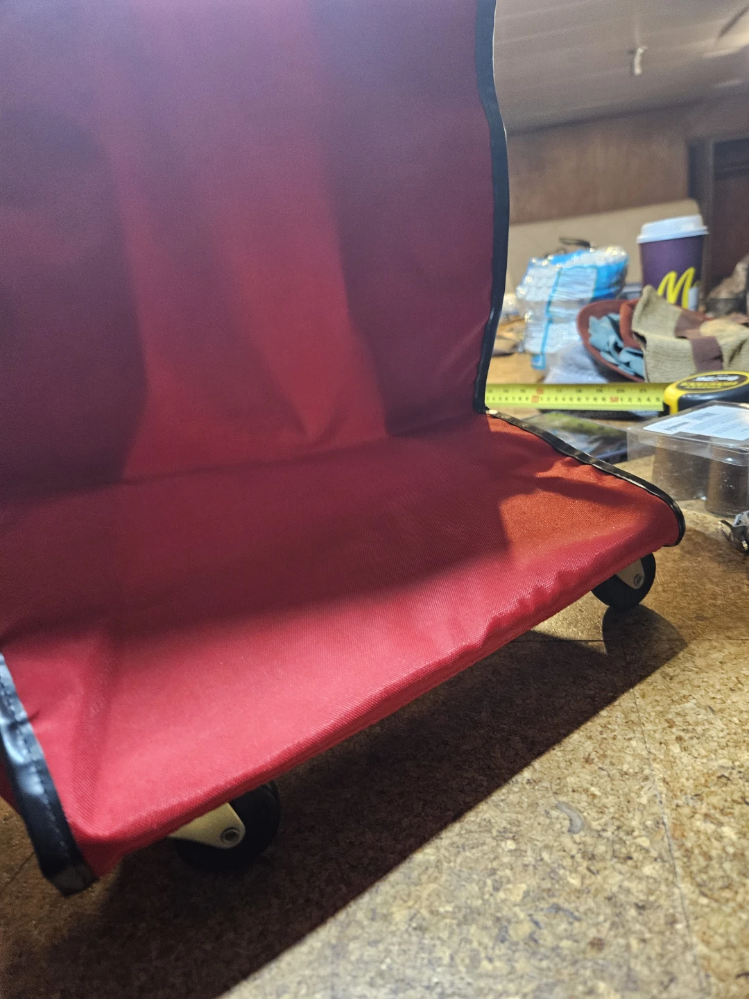 Red Rolling Shopping Cart Bag - photo 4
