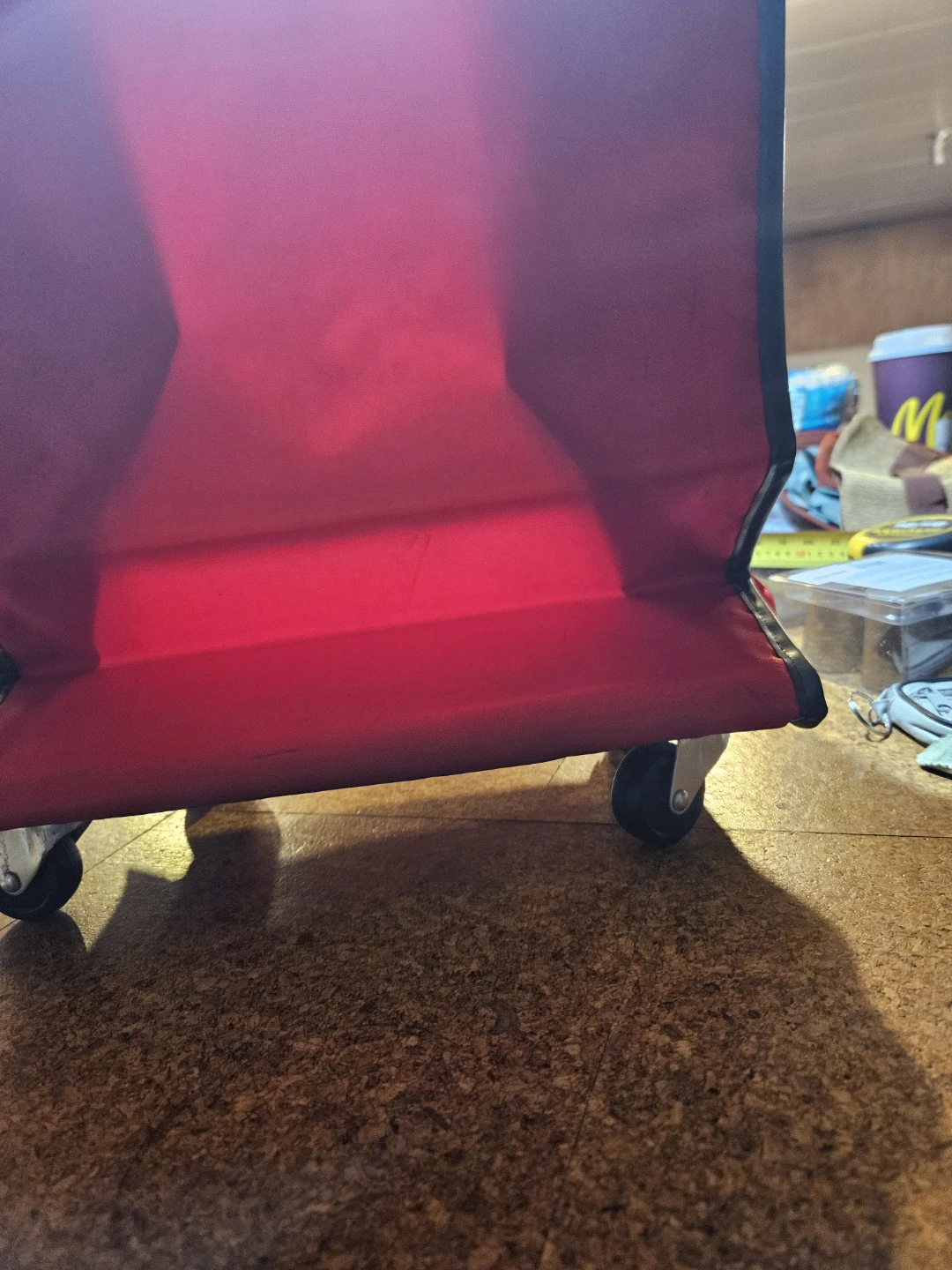 Red Rolling Shopping Cart Bag - photo 5