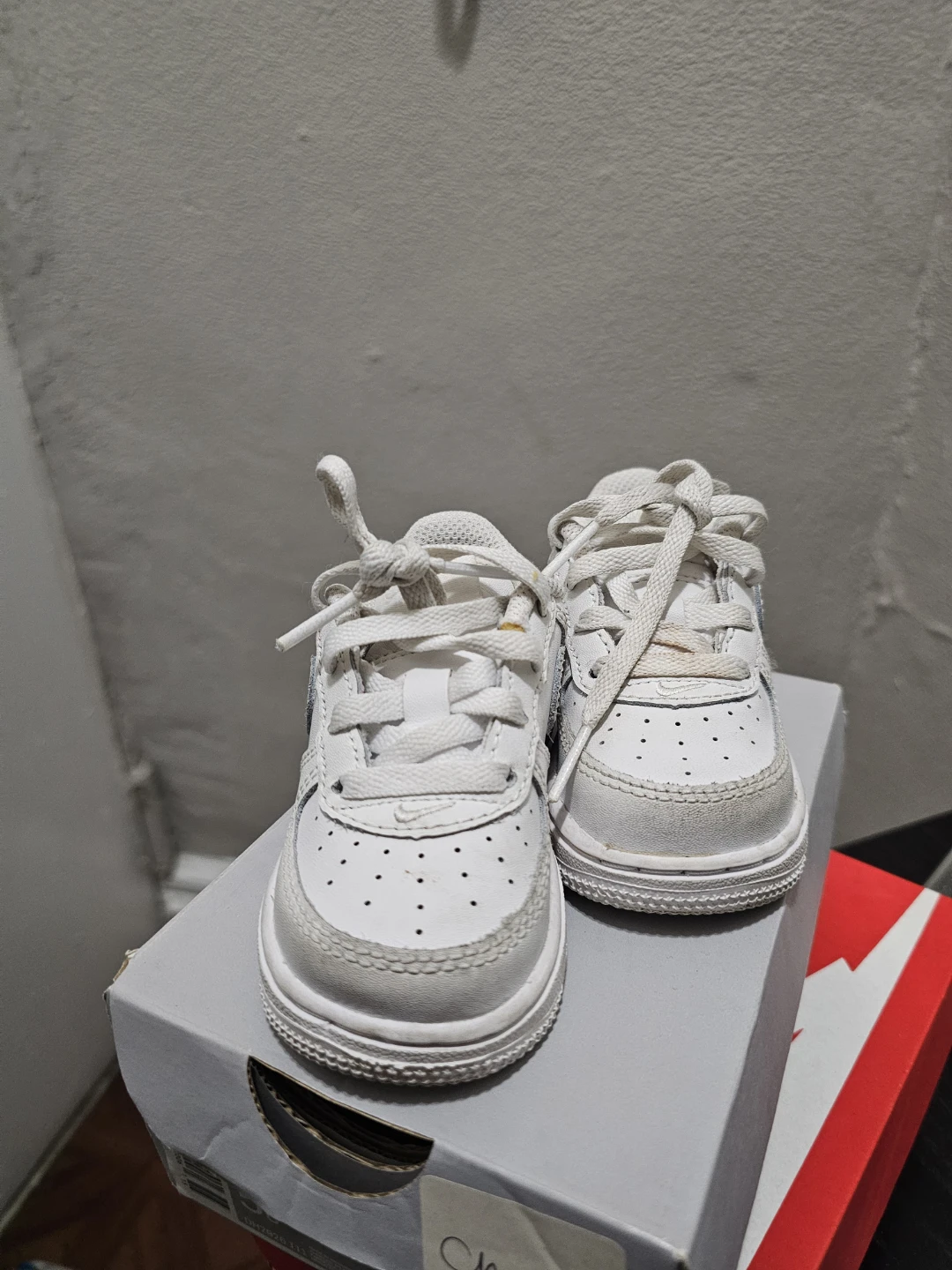 Nike Force 1 LE (TD) Toddler Sneakers - White, Size 5c