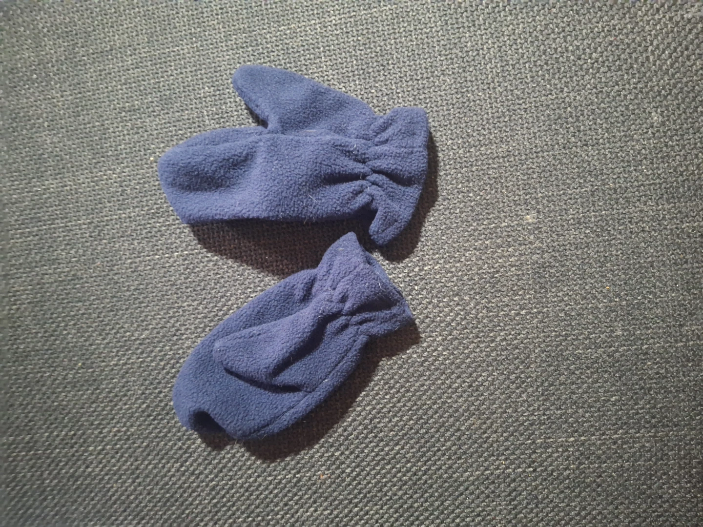 Navy Blue Fleece Mittens
