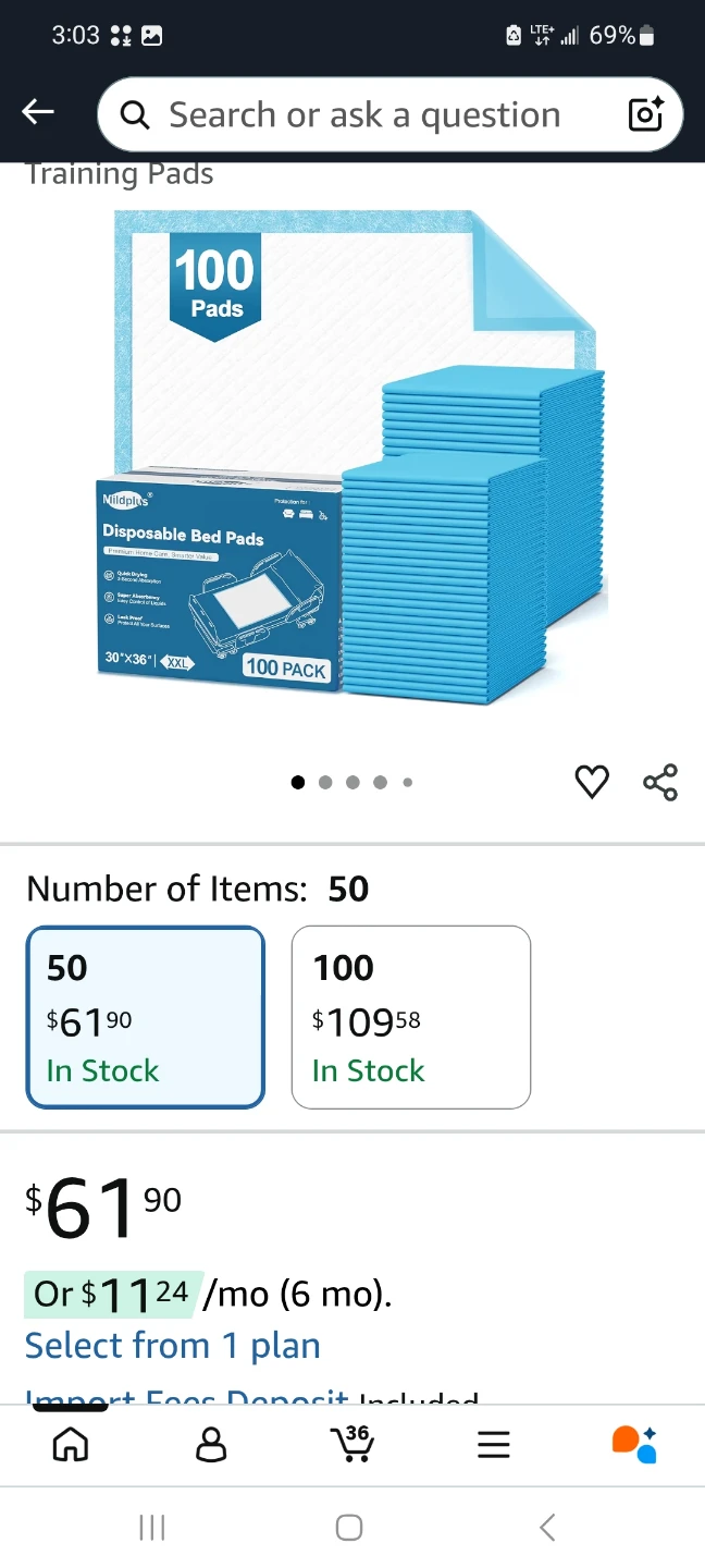 Mildplus Disposable Bed Pads 30" x 36" - 100 Pack - photo 2