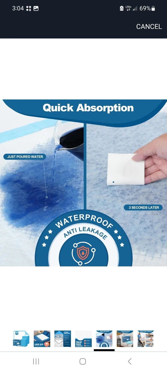 Mildplus Disposable Bed Pads 30" x 36" - 100 Pack - photo 4