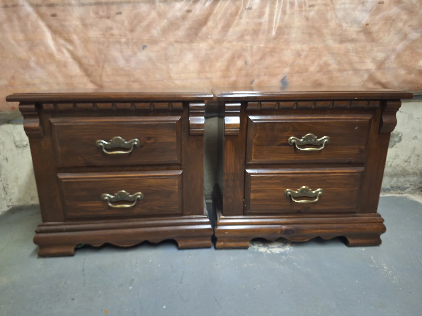Pair of Wooden Nightstands