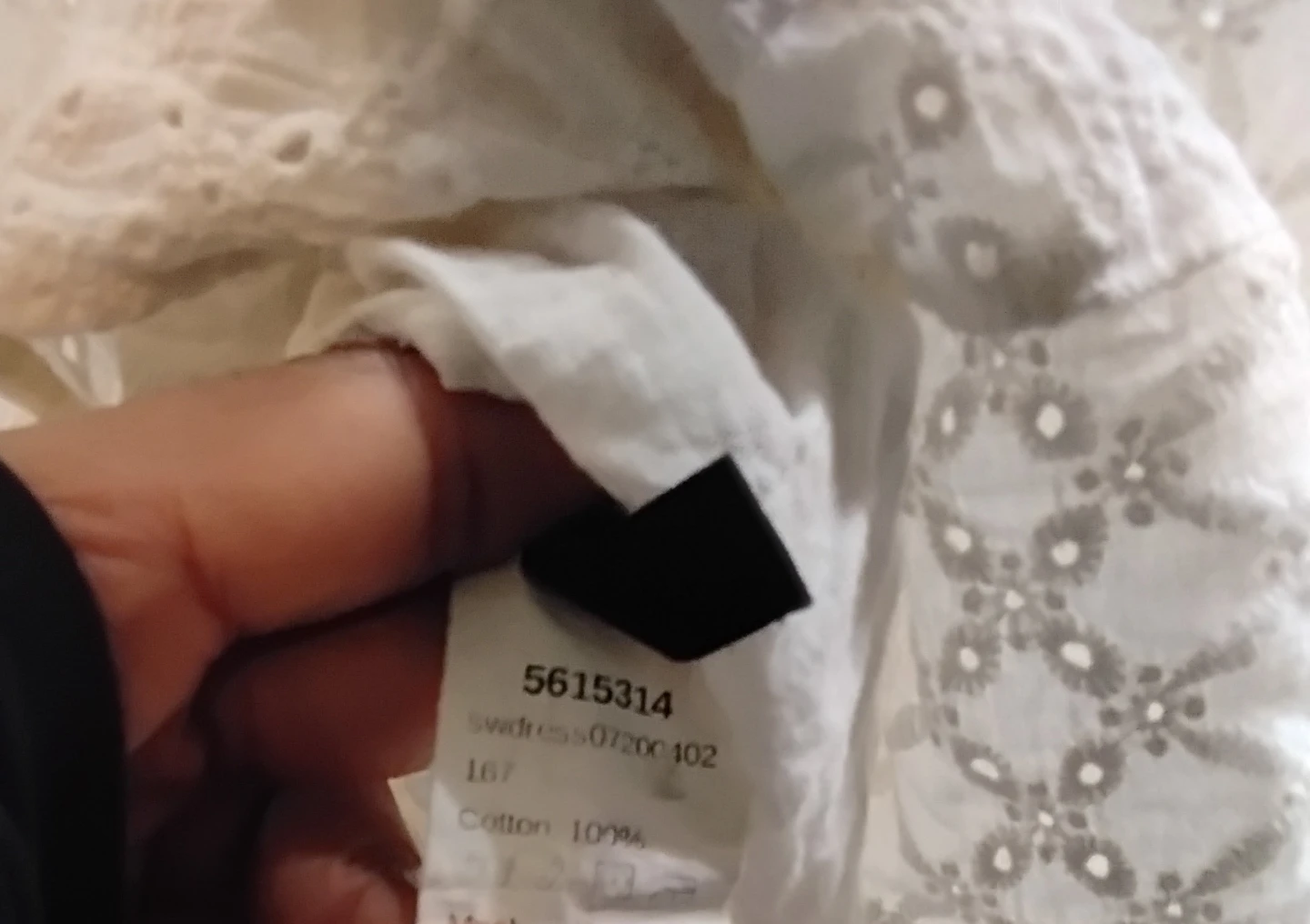 White Eyelet Cotton Dress - photo 3