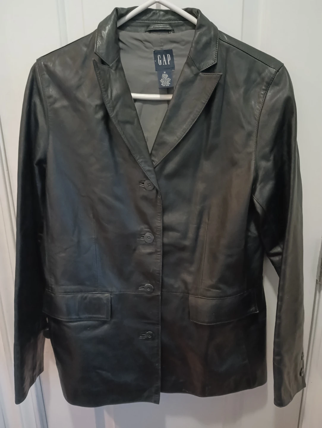 GAP Genuine Leather Blazer Jacket - Women's Medium