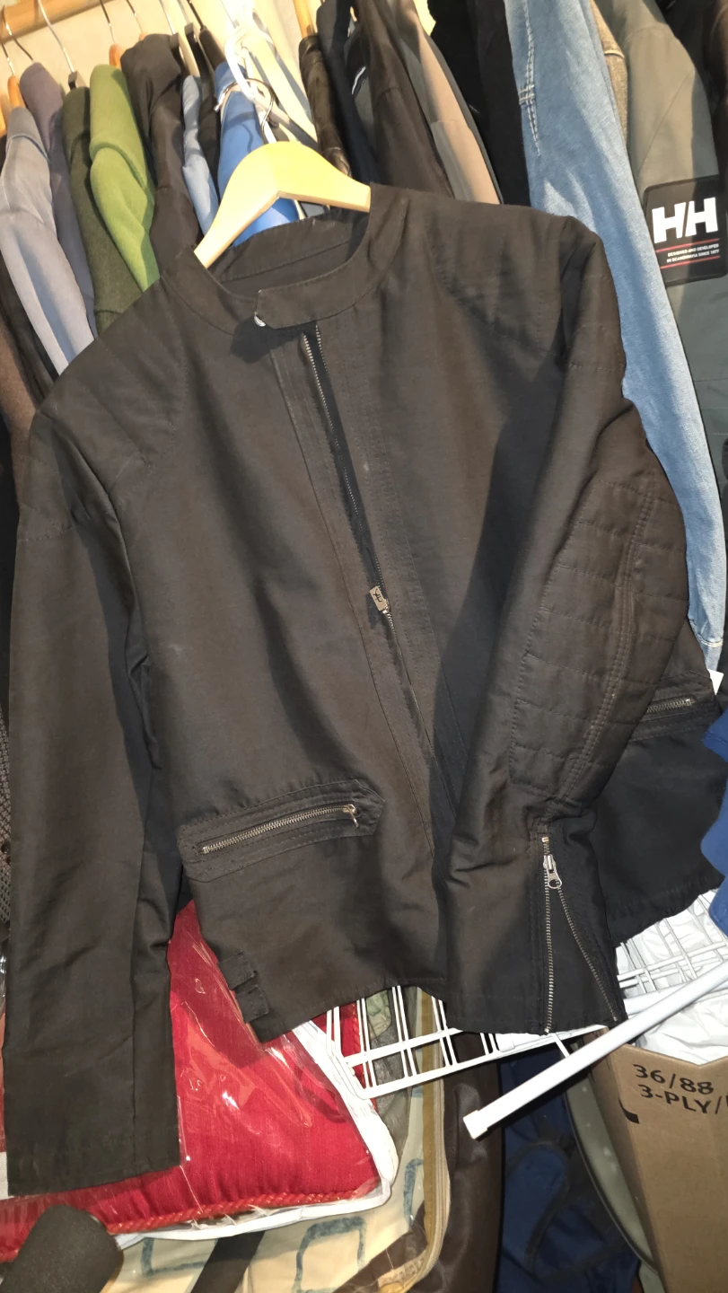 French Connection black Motorcycle Cafe Racer style Jacket