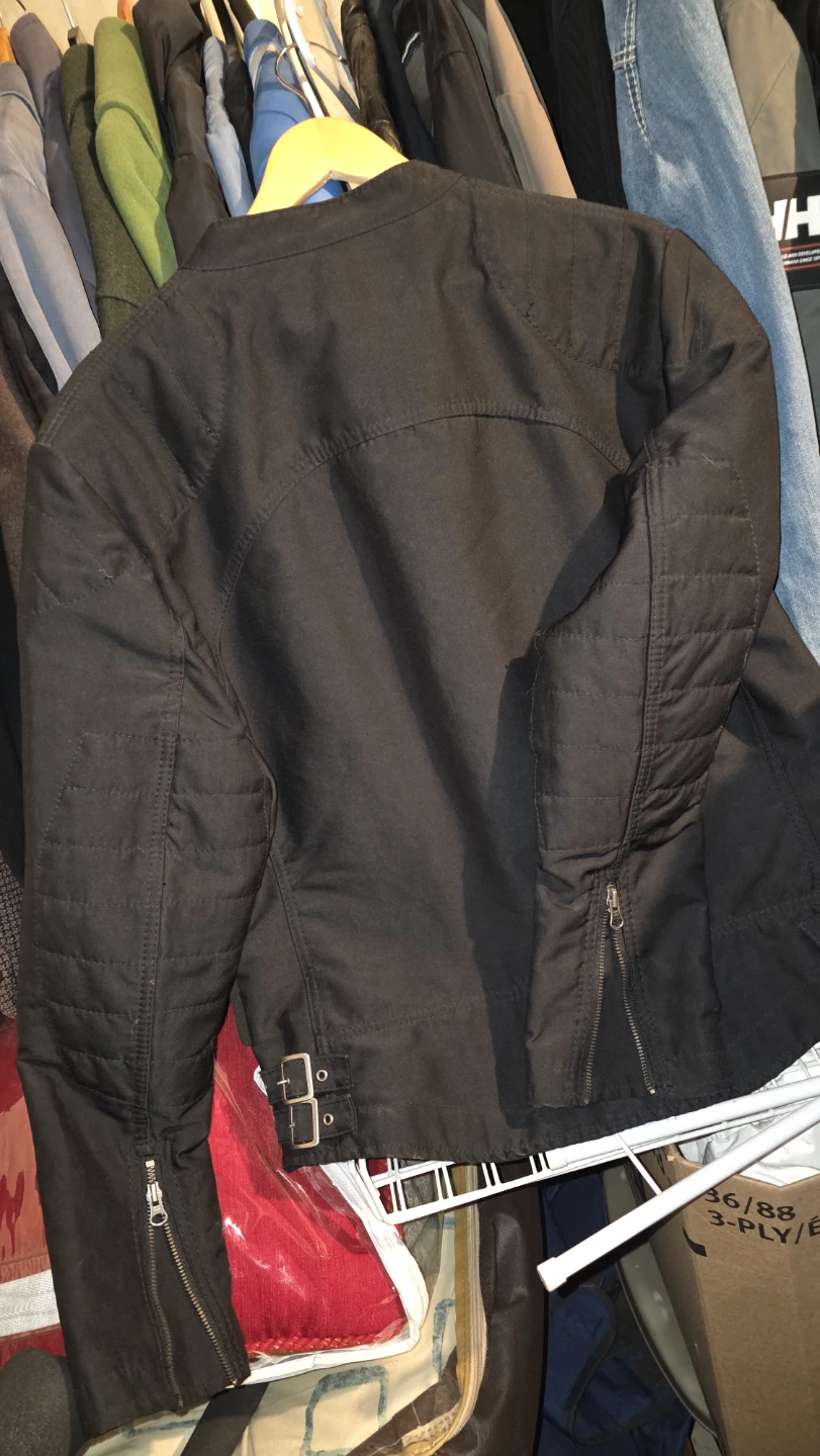 French Connection black Motorcycle Cafe Racer style Jacket - photo 2