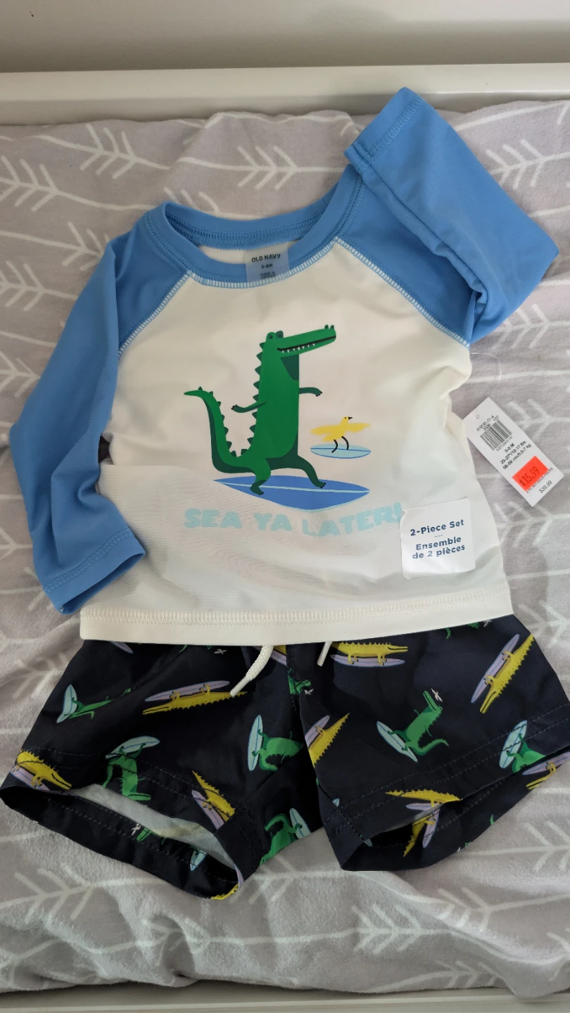 Old Navy Baby Boys 3-6M Swim Set 🌱