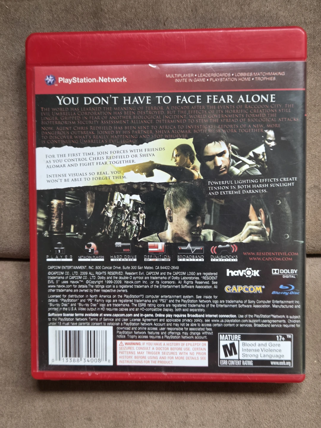 Resident Evil 5 PlayStation 3 Game (Greatest Hits) - photo 2